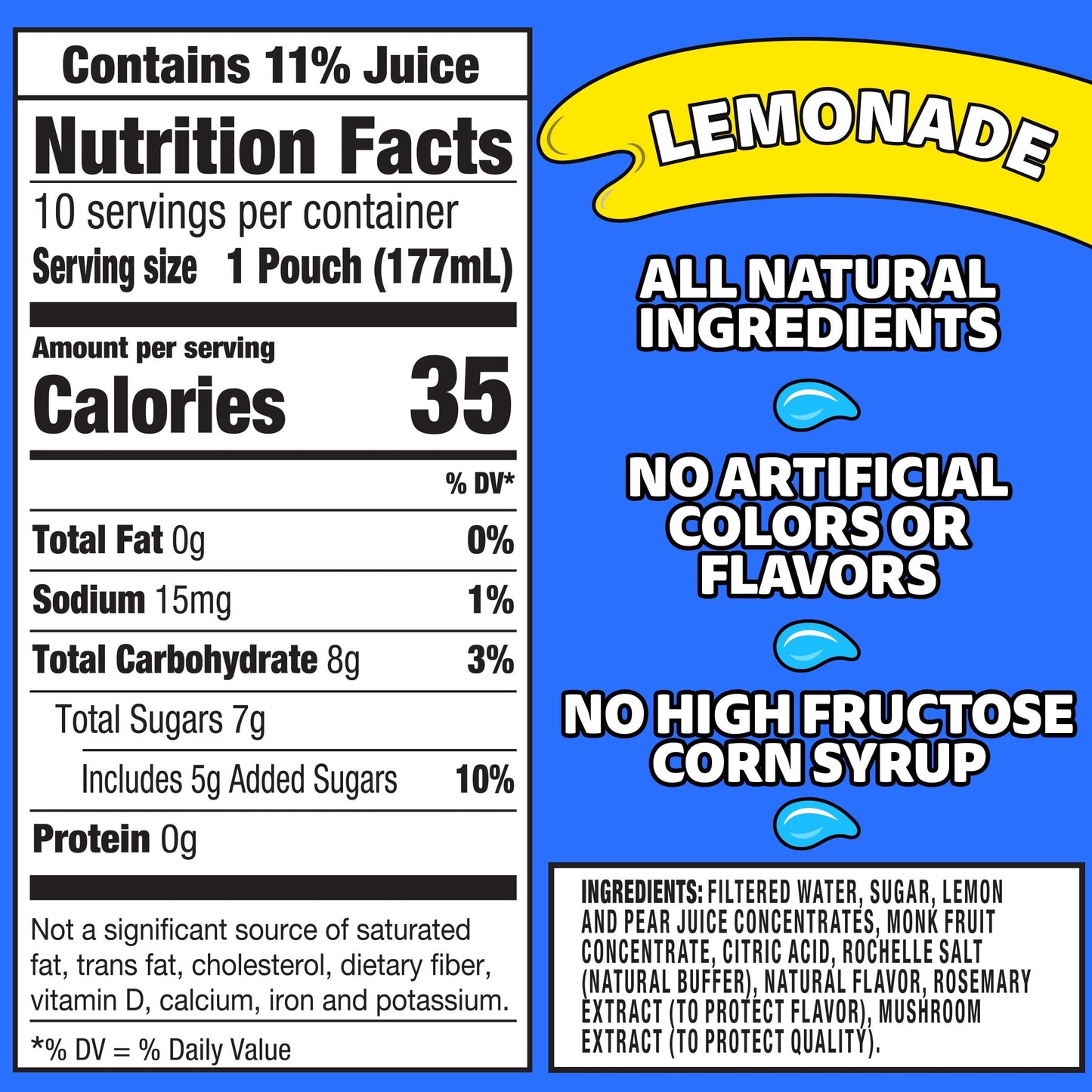 Capri Sun Lemonade Juice Box Pouches, 10 ct Box, 6 fl oz Pouches