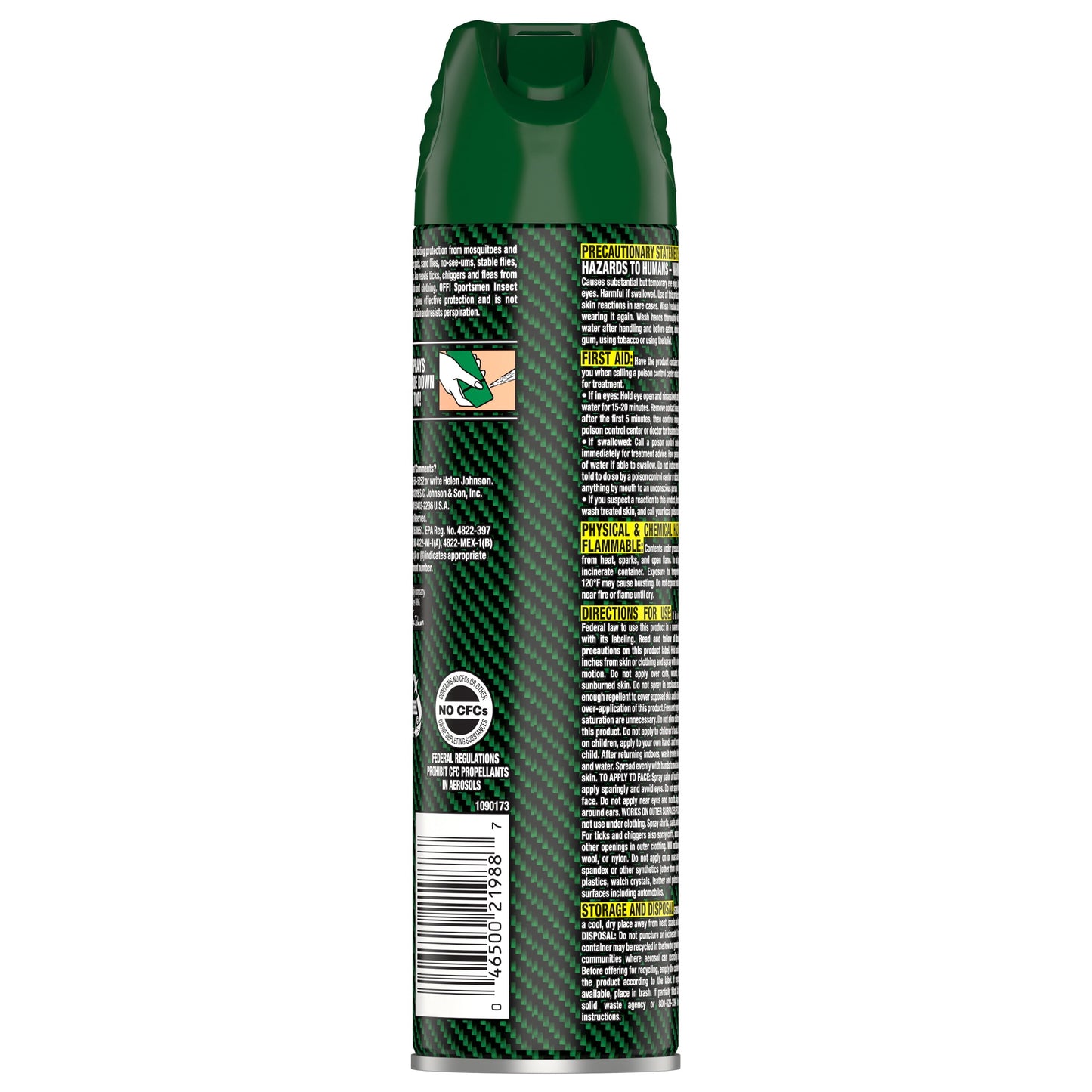 OFF! Sportsmen Deep Woods Insect Repellent 3, Sweat Resistant Bug Spray, 8 oz