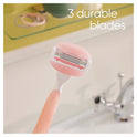 Gillette Venus ComfortGlide White Tea Women's Razor Handle + 2 Blade Refills