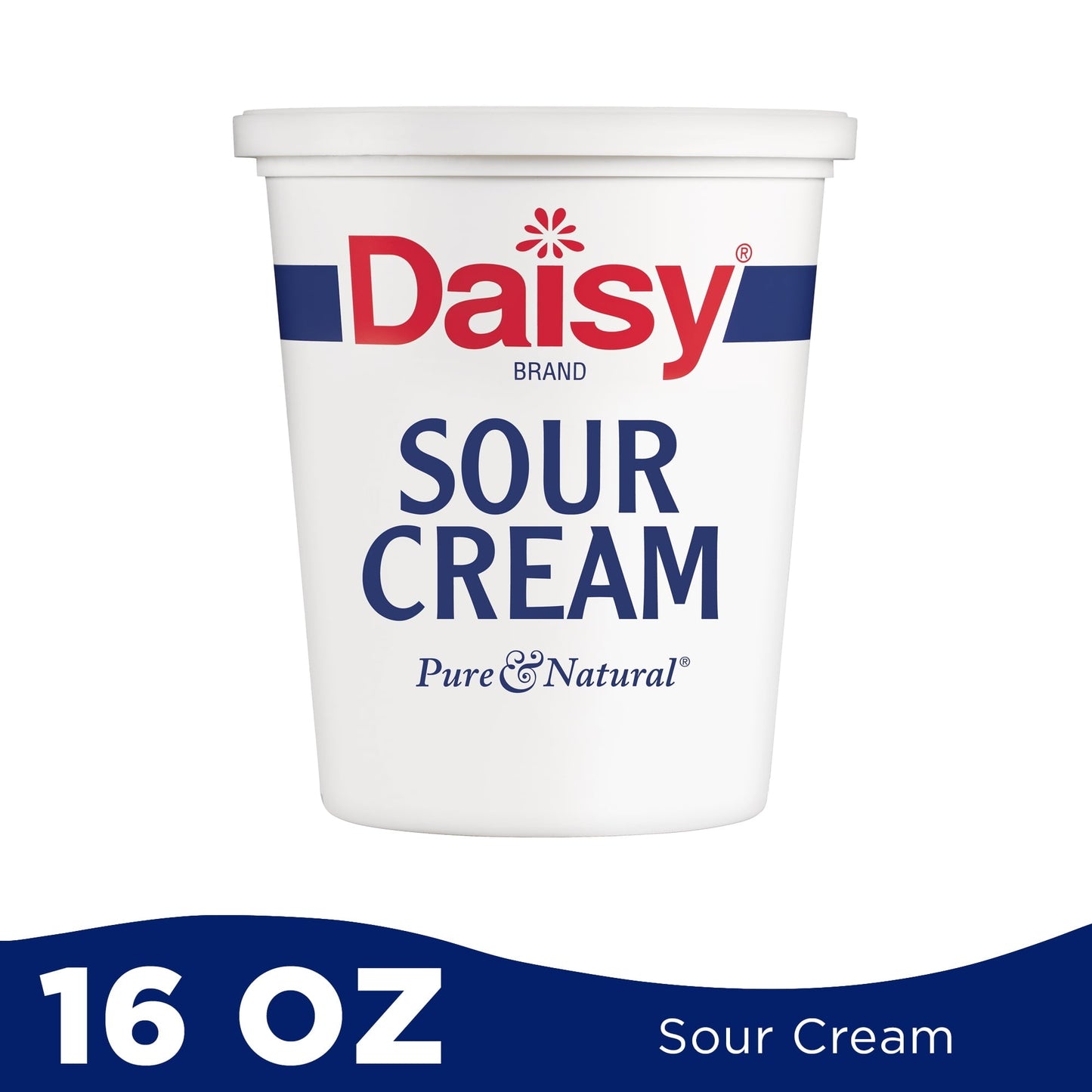 Daisy Pure and Natural Sour Cream, 16 oz (1 lb) Tub (Refrigerated)