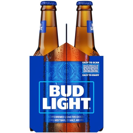 Bud Light Beer, 6 Pack Lager Beer, 12 fl oz Glass Bottles, 4.2% ABV, Domestic Beer