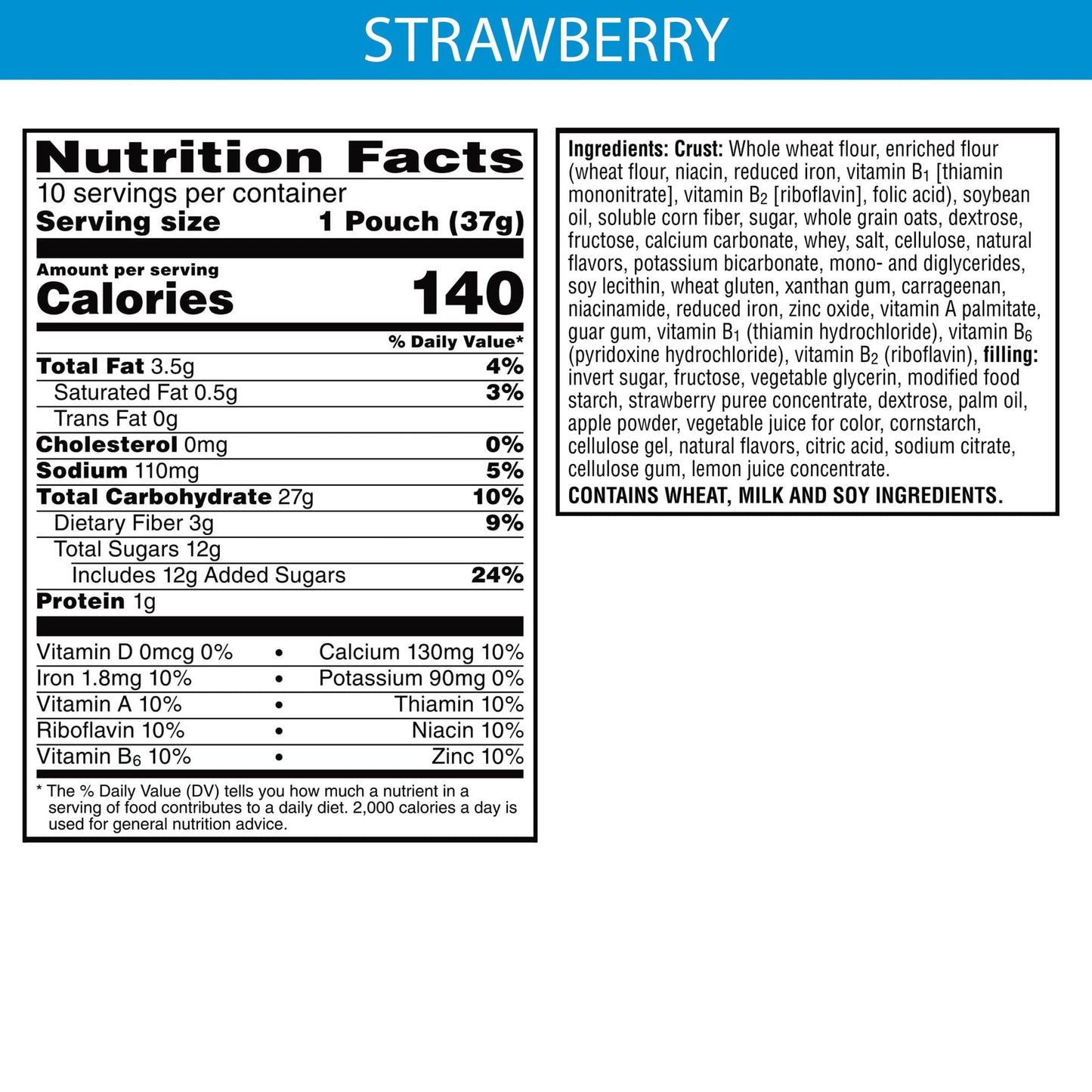 Nutri-Grain Bites Strawberry Chewy Soft Baked Mini Bars, Ready-to-Eat, 13 oz, 10 Count