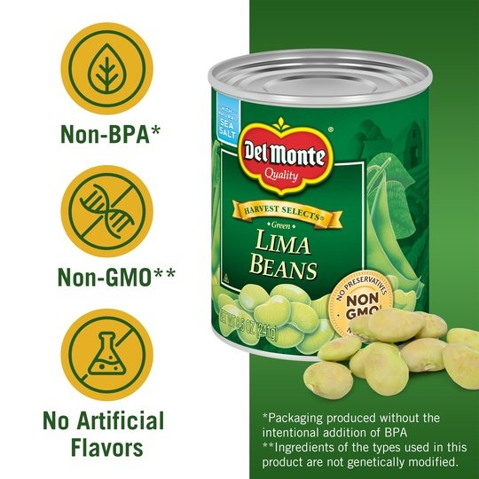 Del Monte Green Lima Beans Canned Vegetables, 8.5 oz Can