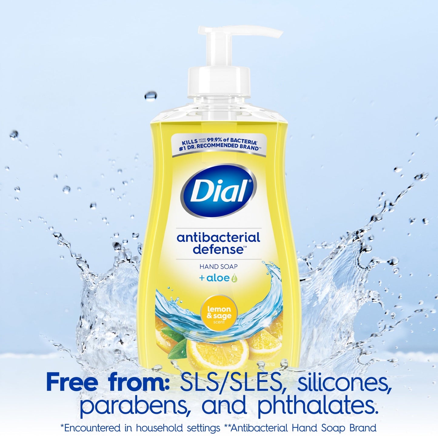 Dial Antibacterial Liquid Hand Soap, Lemon & Sage, 11 fl oz