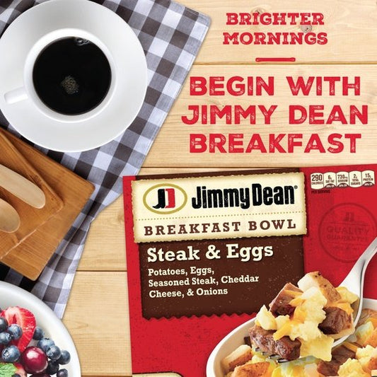 Jimmy Dean Steak & Eggs Breakfast Bowl, 7 oz (Frozen)