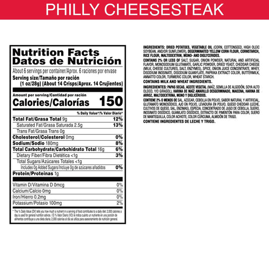 Pringles Philly Cheesesteak Potato Crisps Chips, 5.5 oz