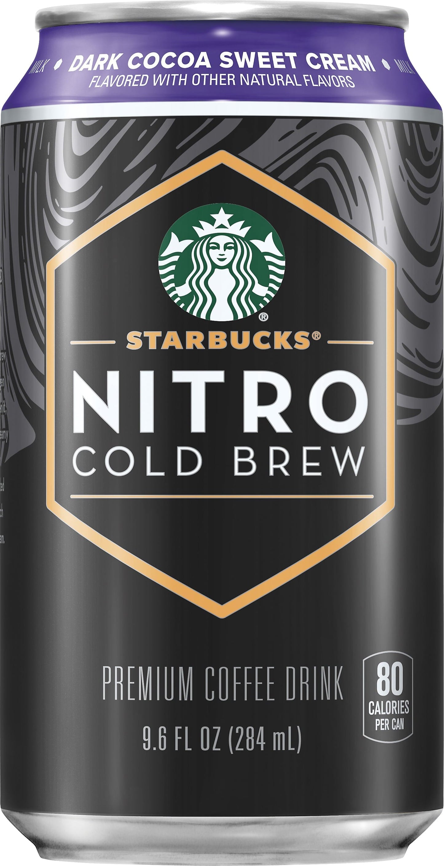 Starbucks Nitro Cold Brew Premium Coffee Drink Dark Cocoa Sweet Cream Flavored 9.6 fl oz Can