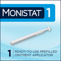 Monistat 1 Day Yeast Infection Treatment for Women, 1 Tioconazole Ointment Applicator