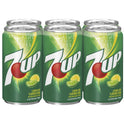 7UP Lemon Lime Soda, 7.5 fl oz, Mini Cans, 6 Pack, Allergens Free, Soft Drink