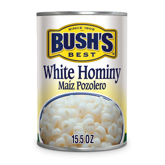 Bush's White Hominy, Canned and Shelf Stable, 15.5 oz