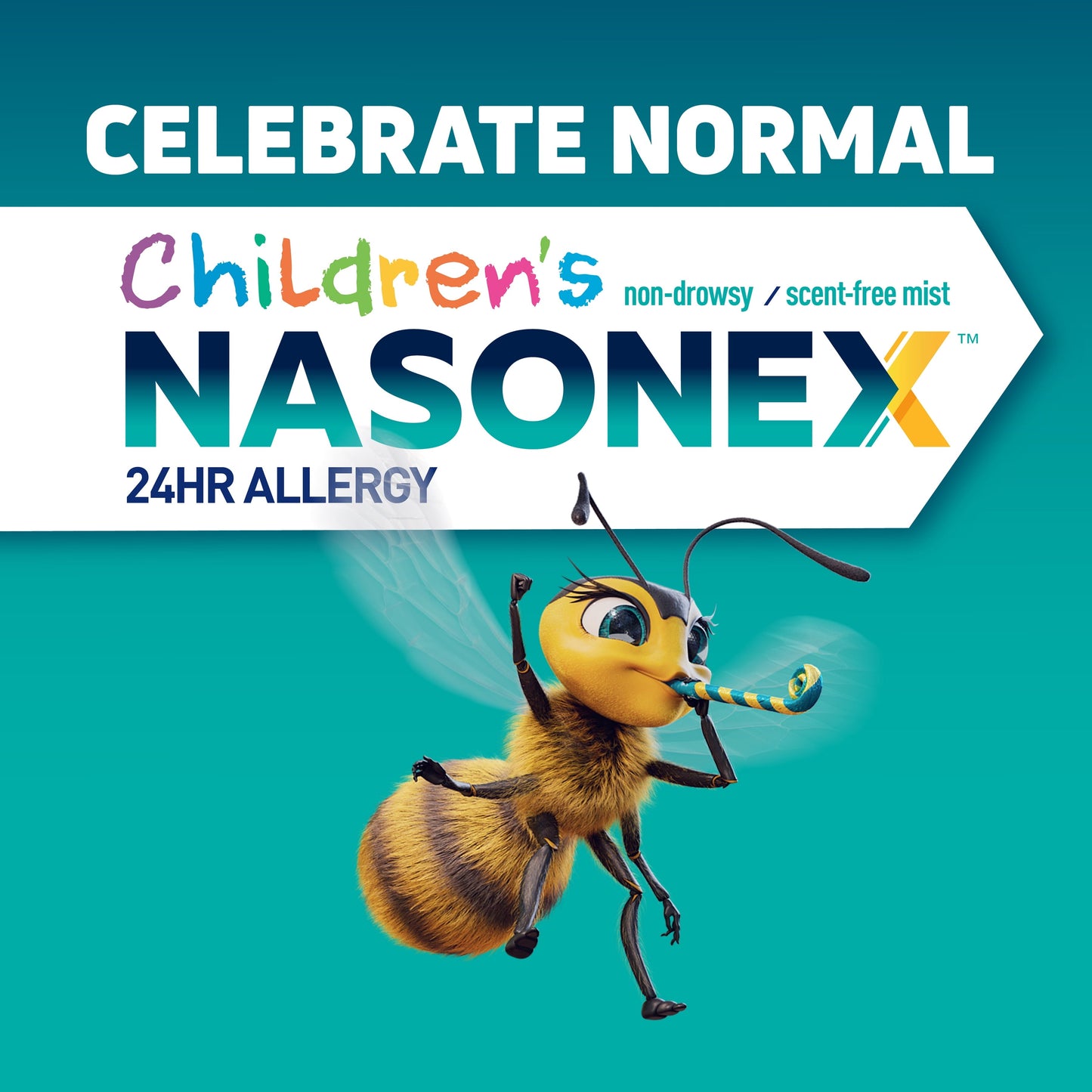 Children's Nasonex 24HR Allergy Nasal Spray, Non-Drowsy Relief for Kids, 7.5ML