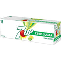 7UP Zero Sugar Lemon Lime Soda, 12 fl oz cans, 12 pack