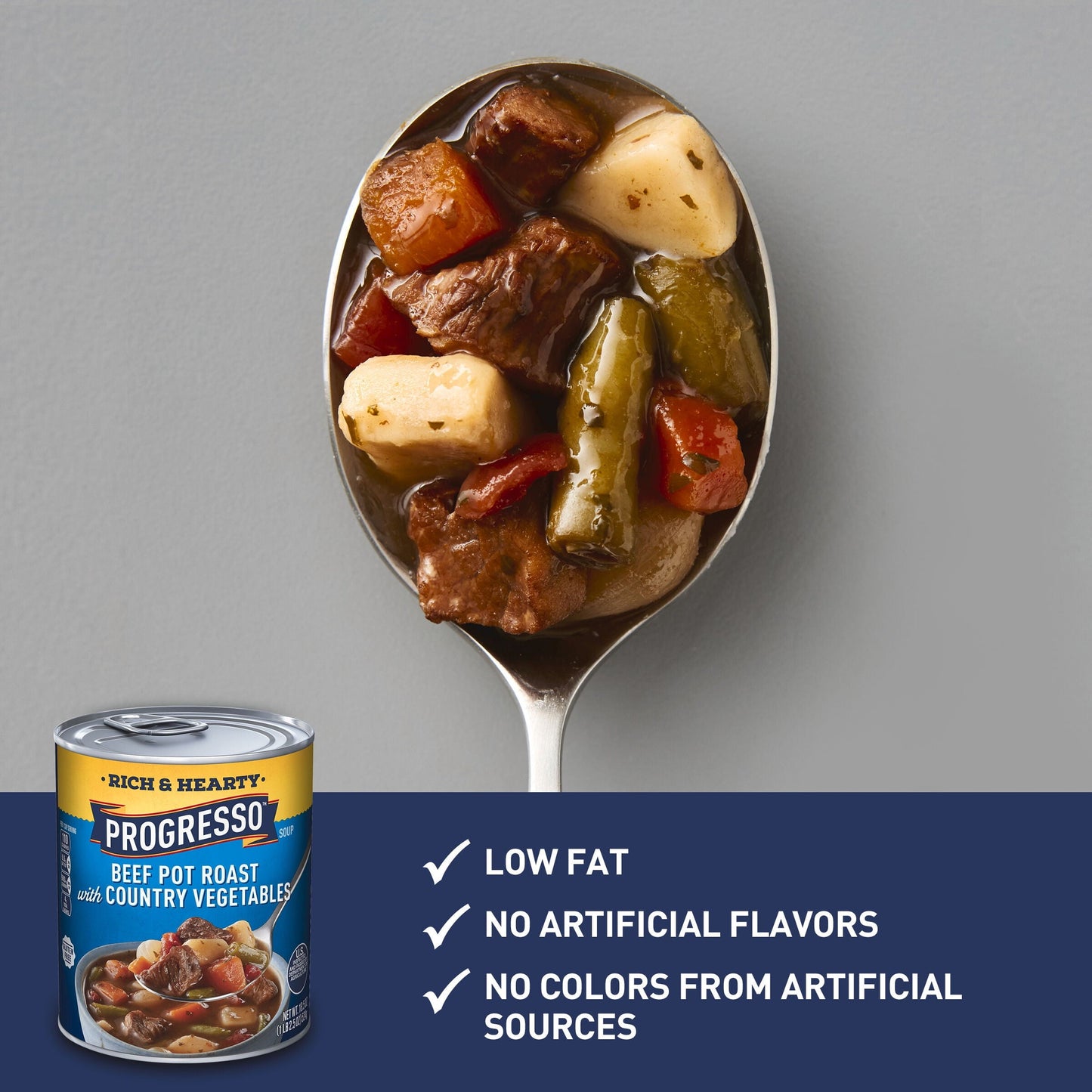 Progresso Beef Pot Roast With Country Vegetables Soup, Rich & Hearty Canned Soup, 18.5 oz