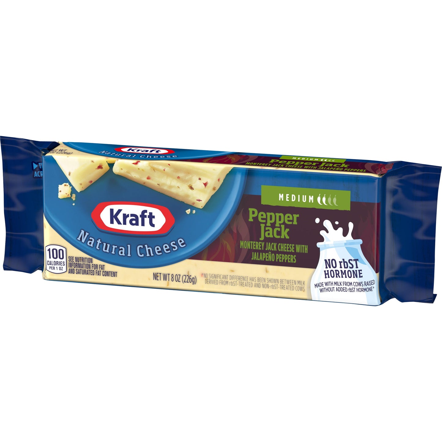 Kraft Pepper Jack Medium Cheese, 8 oz Block