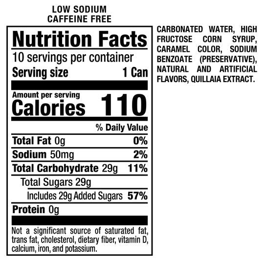 A&W Caffeine-Free, Low Sodium Root Beer Soda Pop, 7.5 Fl Oz, 10 Pack Cans