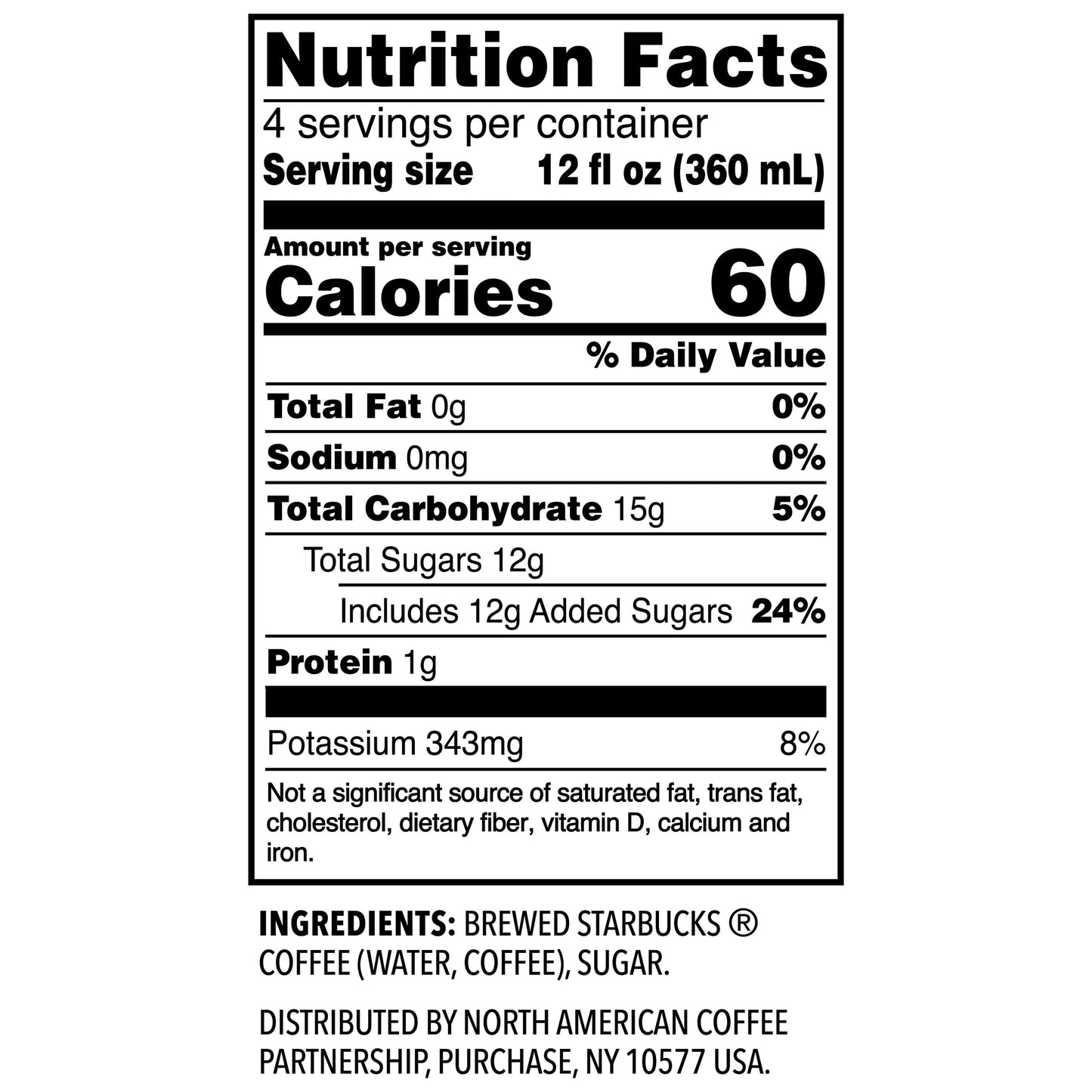 Starbucks Iced Coffee, Medium Roast Sweetened, 48 fl oz