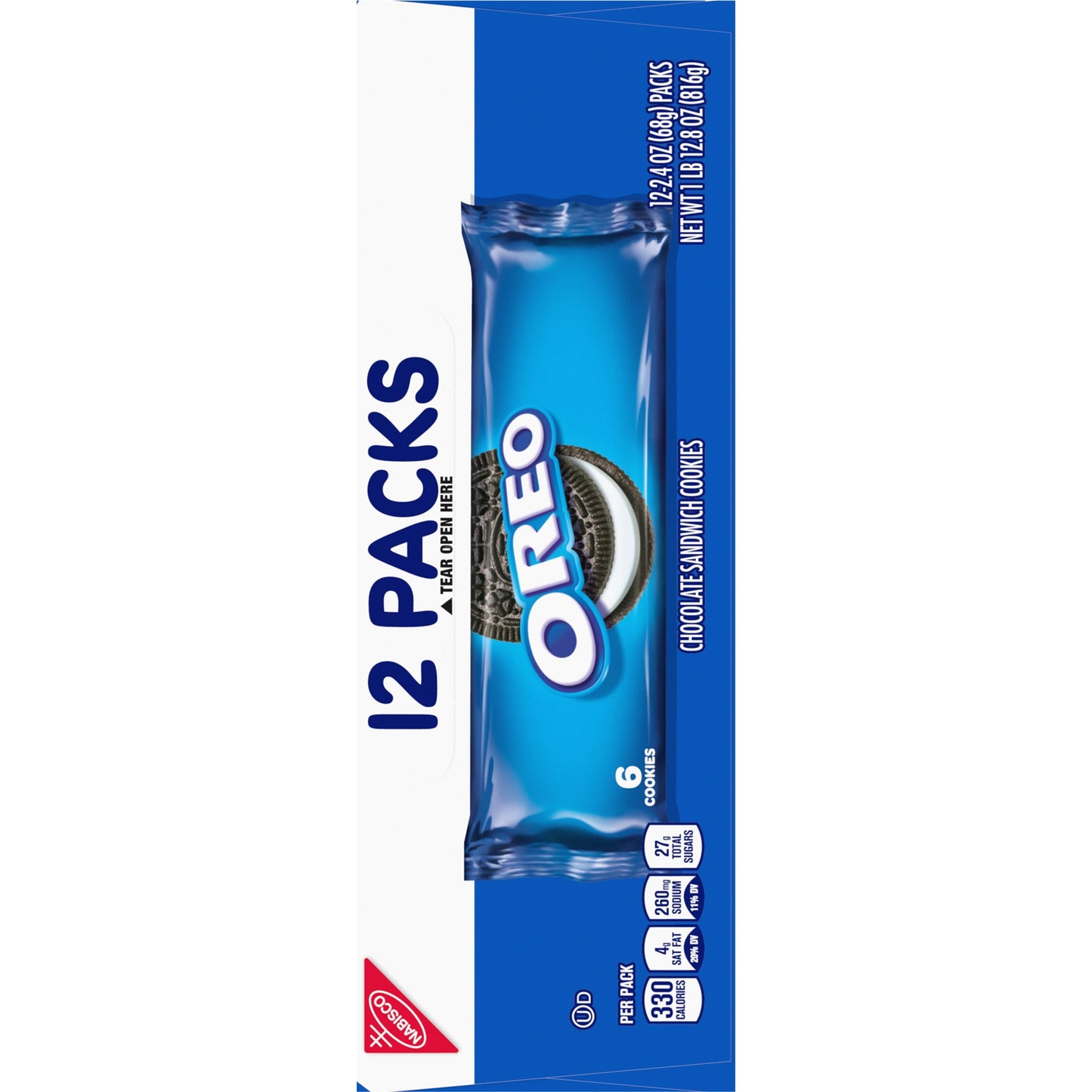 OREO Chocolate Sandwich Cookies, 12 Snack Packs