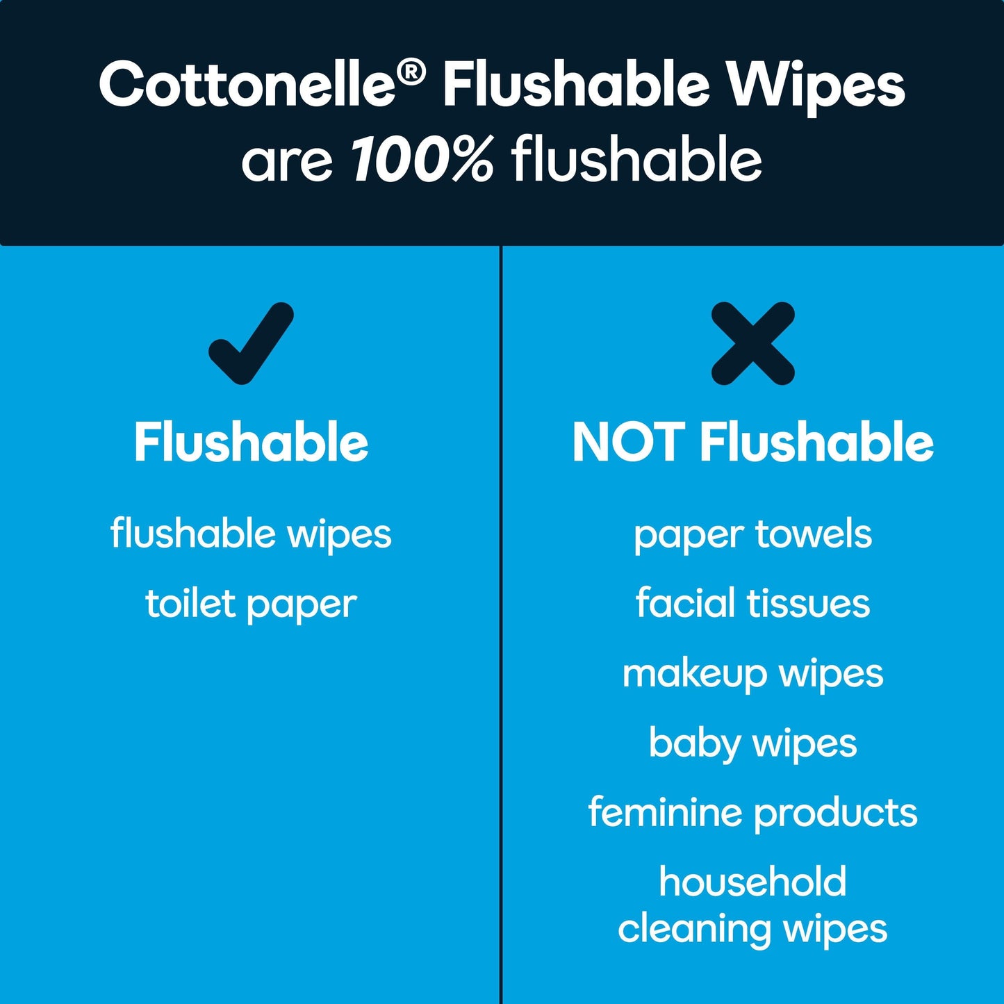 Cottonelle Fresh Care Flushable Wipes, 2 Flip-Top Packs, 42 Wipes per Pack (84 Total)