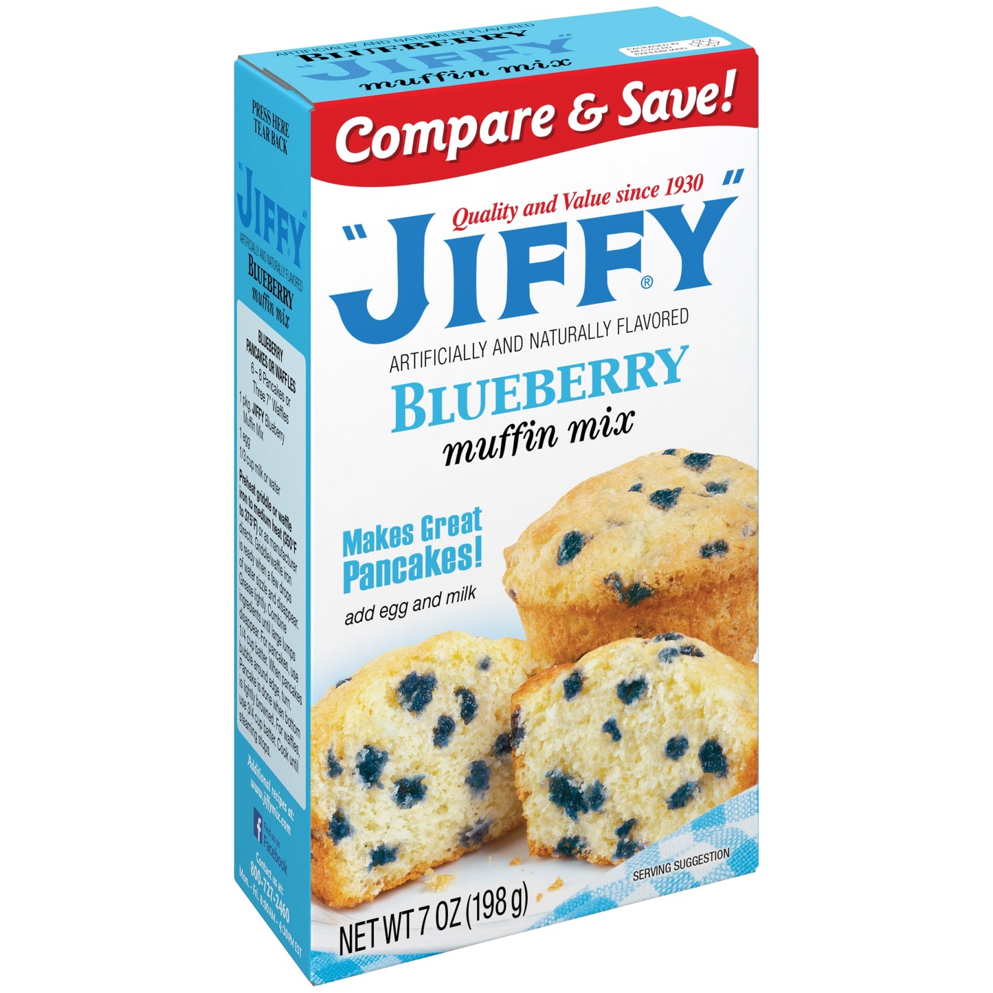 JIFFY Blueberry Muffin Mix 7 OZ Box