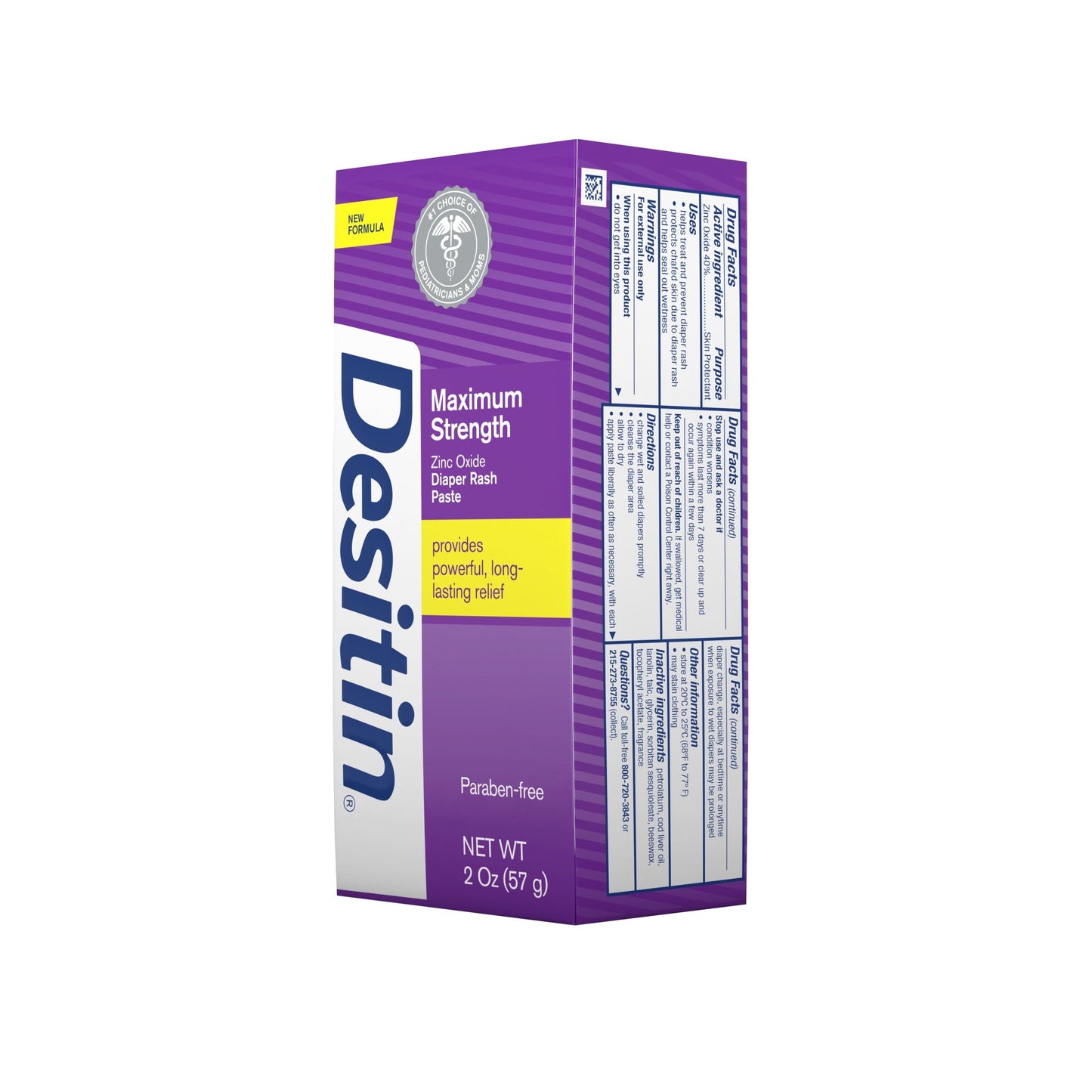 Desitin Maximum Strength Baby Diaper Rash Cream, Travel Size, 2 oz