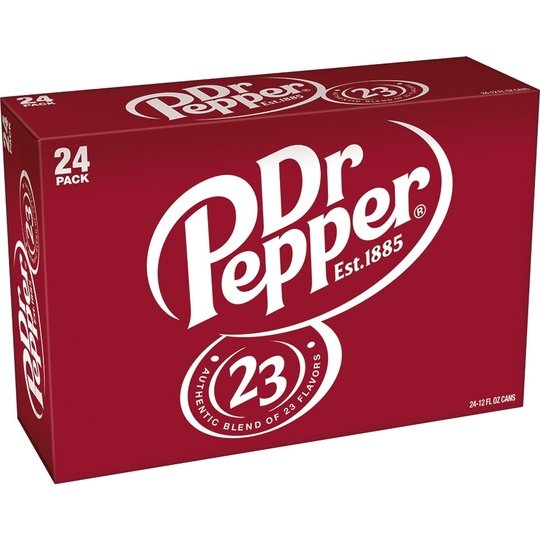 Dr Pepper Soda, 12 fl oz cans, 24 pack