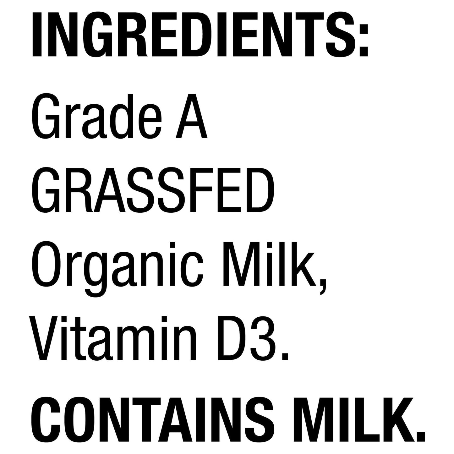 Horizon Organic Whole Grassfed Milk, Half Gallon