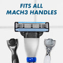 Gillette Mach3 3D Men's Razor Handle and 2 Blade Refills, Silver