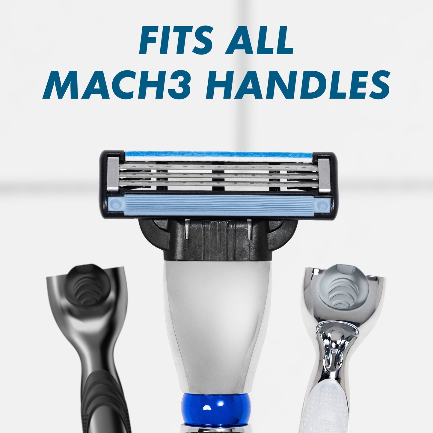 Gillette Mach3 3D Men's Razor Handle and 2 Blade Refills, Silver