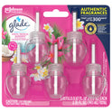 Glade PlugIns Refill 5 ct, Exotic Tropical Blossoms, 3.35 FL. oz. Total, Scented Oil Air Freshener Infused with Essential Oils