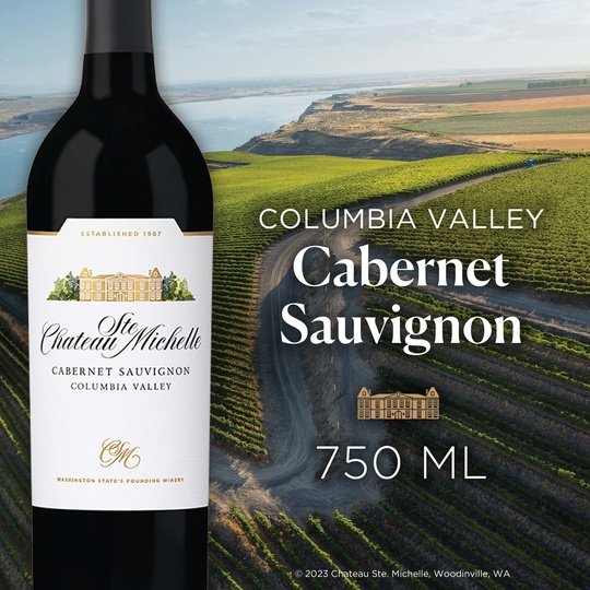 Chateau Ste. Michelle Columbia Valley Cabernet Sauvignon, Red Wine, 750 ml Bottle, 13.5% ABV