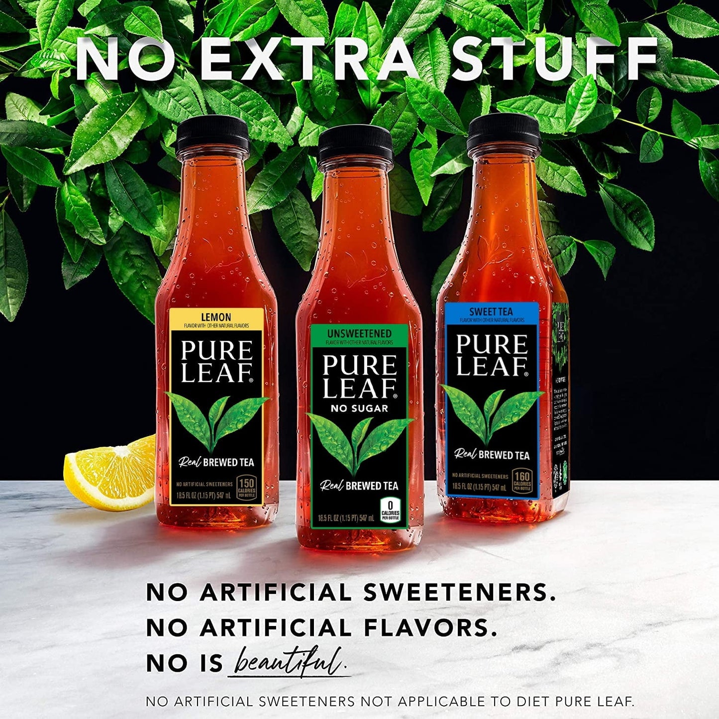 Pure Leaf Unsweetened Black Tea Real Brewed Iced Tea 18.5 oz Bottle