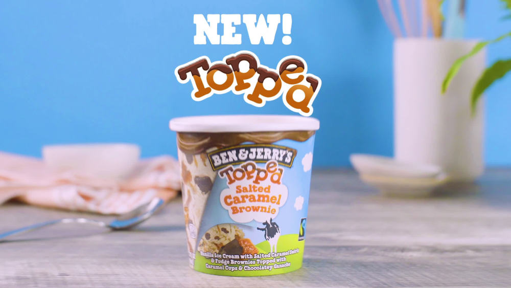 Ben & Jerry's top Chocolate Caramel Cookie Dough Ice Cream, 16 oz