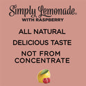 Simply Non GMO All Natural Raspberry Lemonade Raspberry, 52 fl oz Bottle