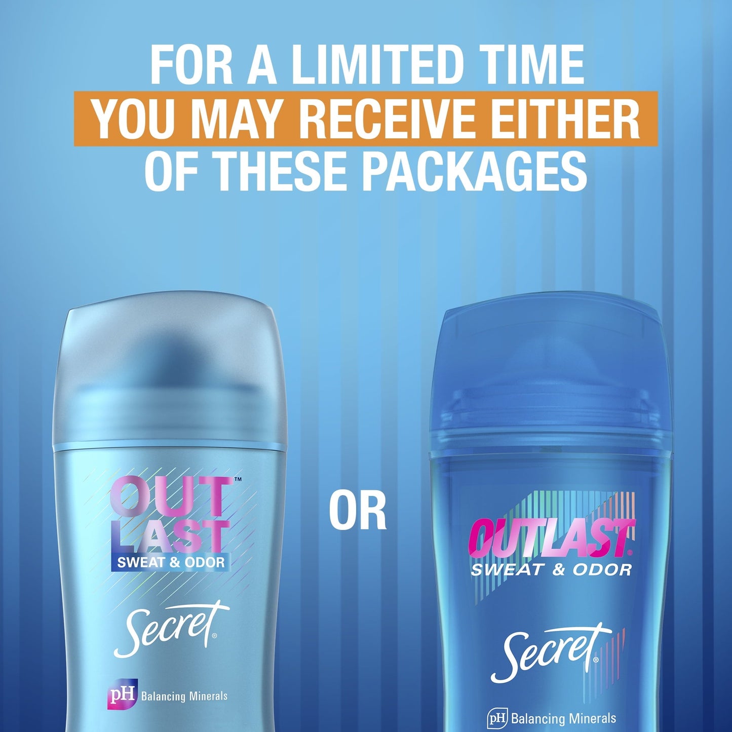 Secret Outlast Clear Gel Antiperspirant Deodorant, Protecting Powder, 2.6 oz, 2 Pack