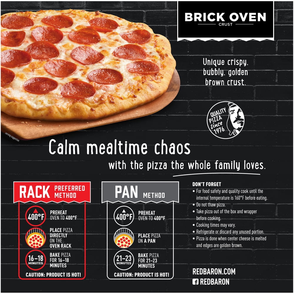 Red Baron Brick Oven Pepperoni Frozen Pizza 17.89 oz
