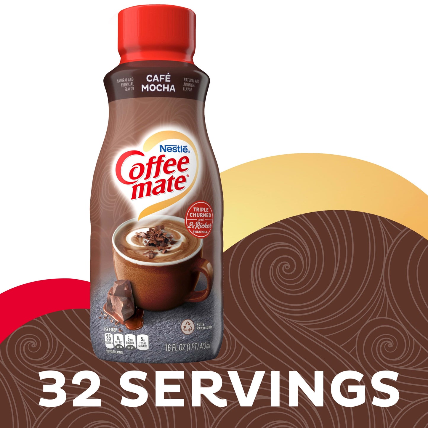 Nestle Coffee mate Cafe Mocha Liquid Coffee Creamer, 16 fl oz