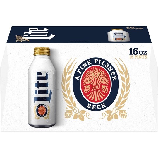 Miller Lite Lager Beer, 15 Pack, 16 fl oz Bottles, 4.2% ABV