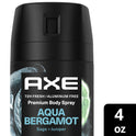 Axe Fine Fragrance Collection Men's Deodorant Spray, Aqua Bergamot Aluminum-Free, 4 oz