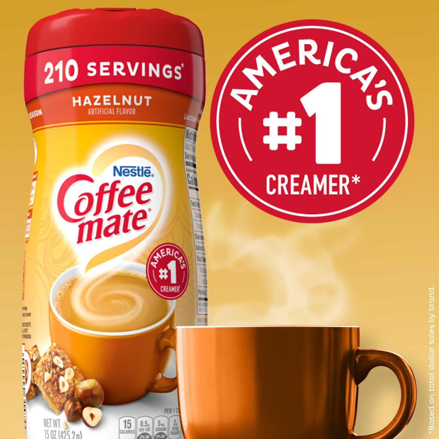 Nestle Coffee mate Hazelnut Powder Coffee Creamer, 15 oz