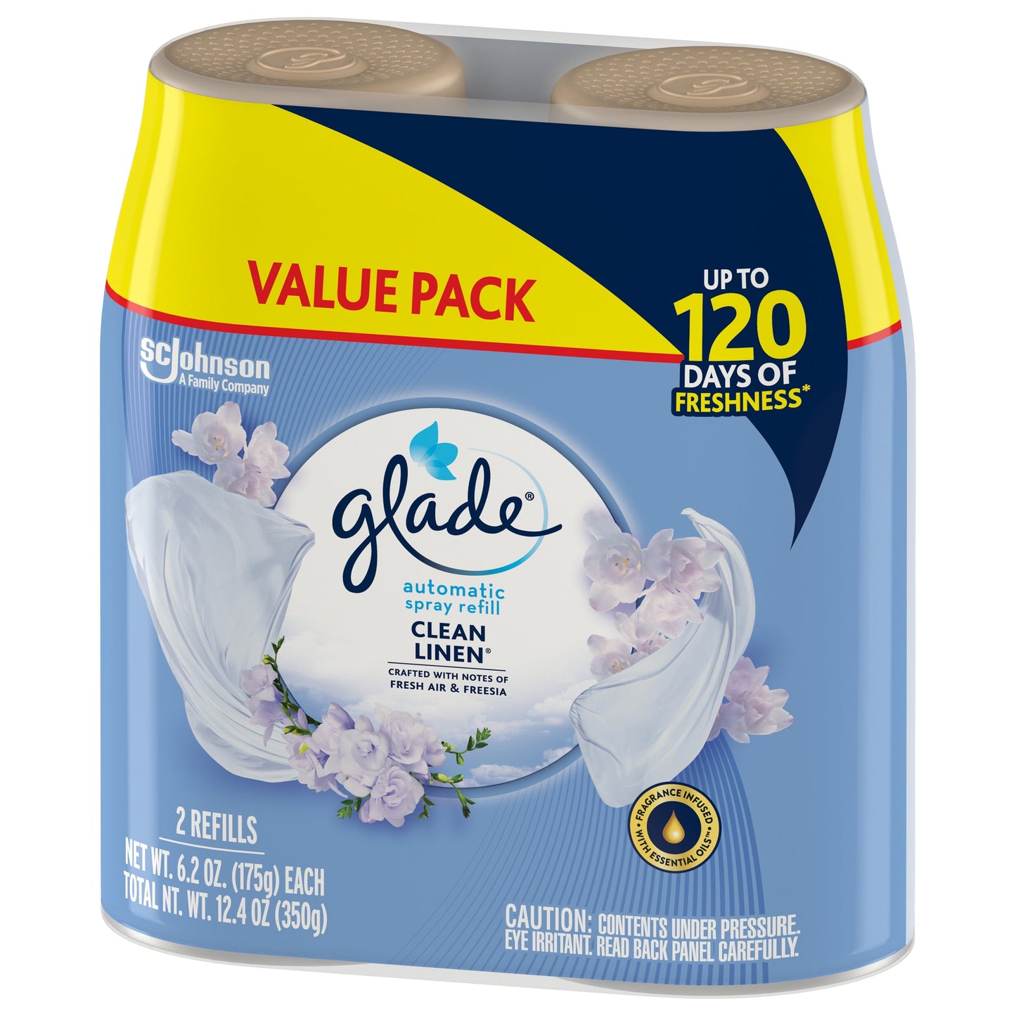 Glade Automatic Air Freshener Refill Spray Value Pack, Clean Linen, 2 Count