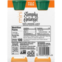 Simply Non GMO No Pulp Orange Fruit Juice, 8 fl oz, 4 Bottles