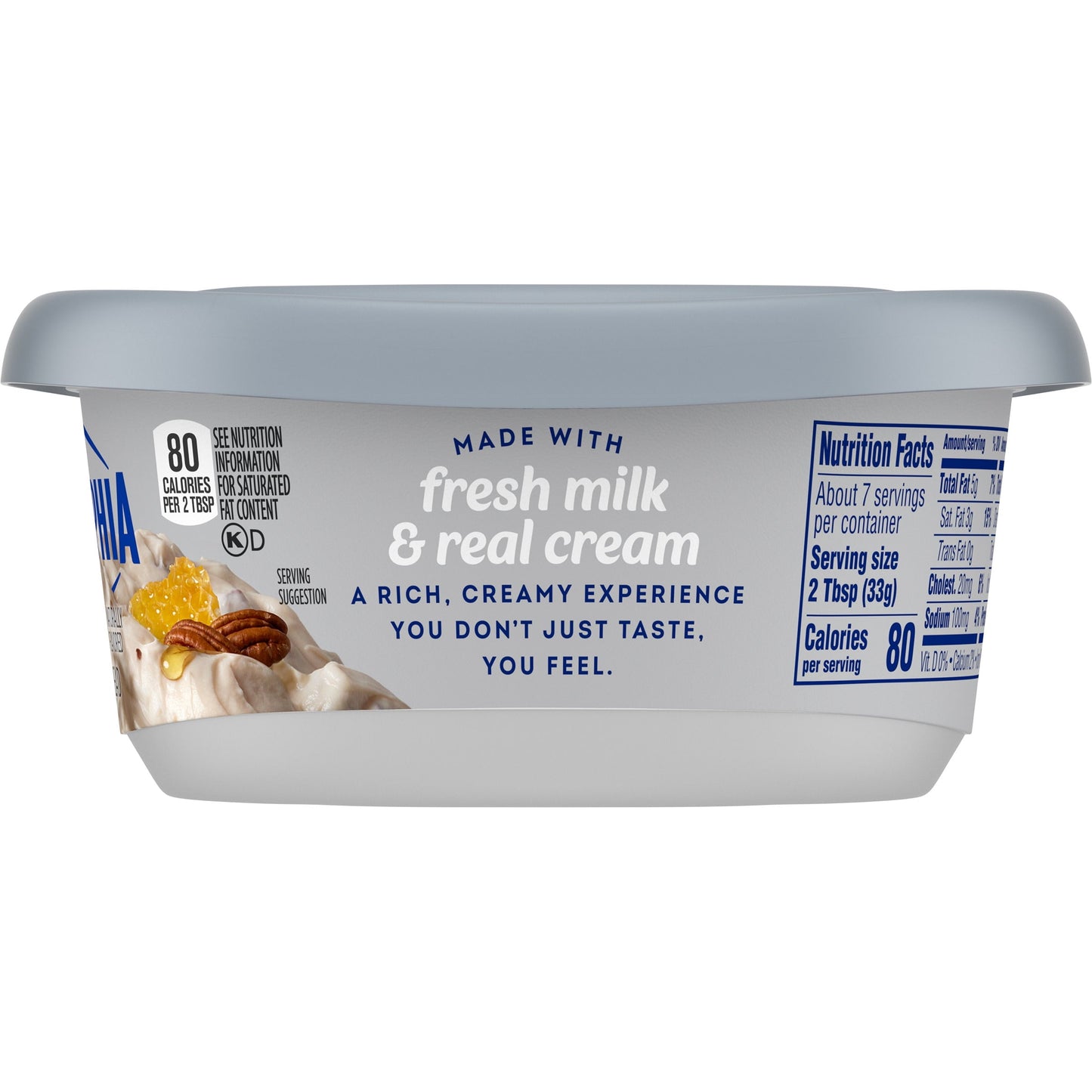 Philadelphia Honey Pecan Naturally Flavored Cream Cheese Spread, 7.5 oz Tub