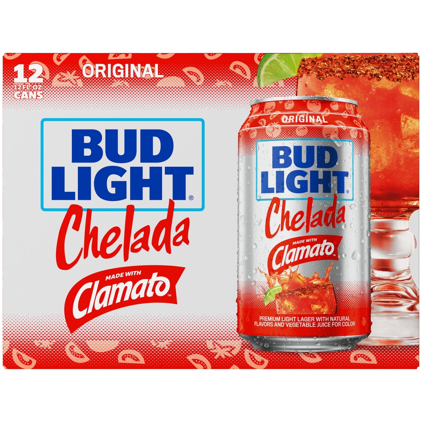 Bud Light Chelada 12 Pack, 12 fl oz Aluminum Cans, Domestic, 10% ABV