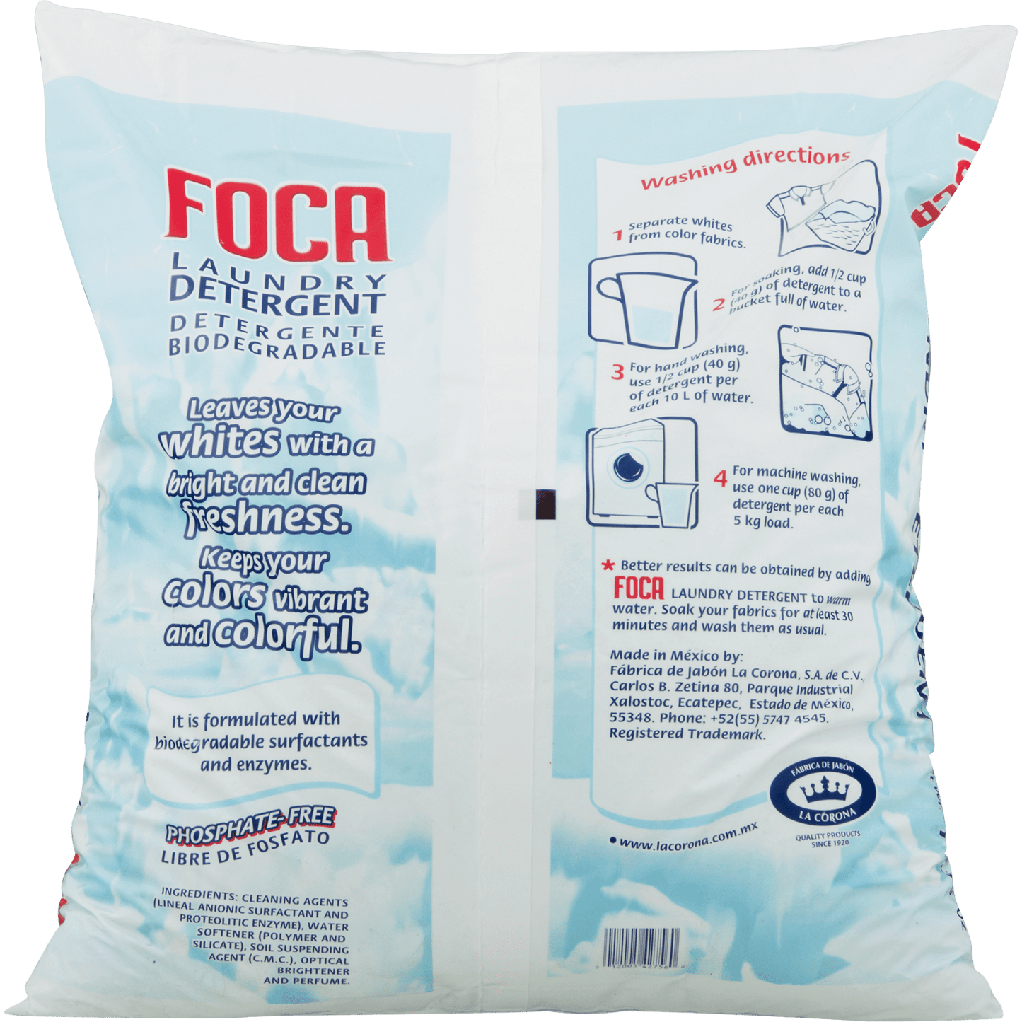 Foca Phosphate Free Laundry Detergent, 176.36 oz
