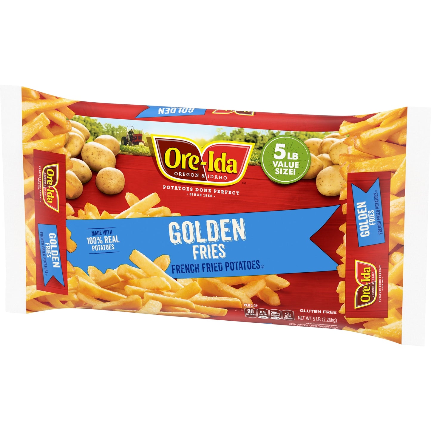 Ore-Ida Golden French Fries, Fried Frozen Potatoes Value Size, 5 lb Bag