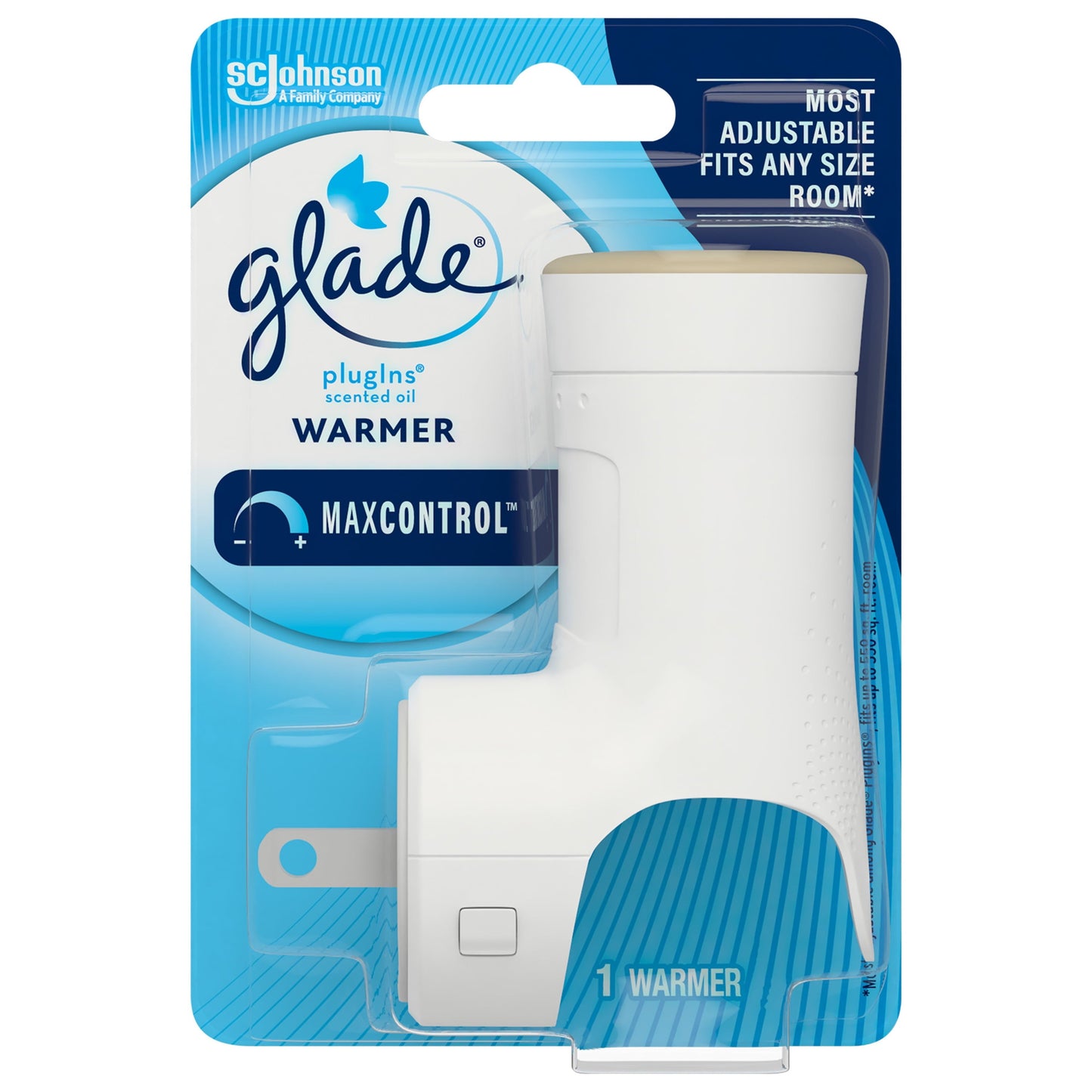 Glade PlugIns Warmer 1 ct, Air Freshener, Holds Essential Oil Infused Wall Plug In Refill