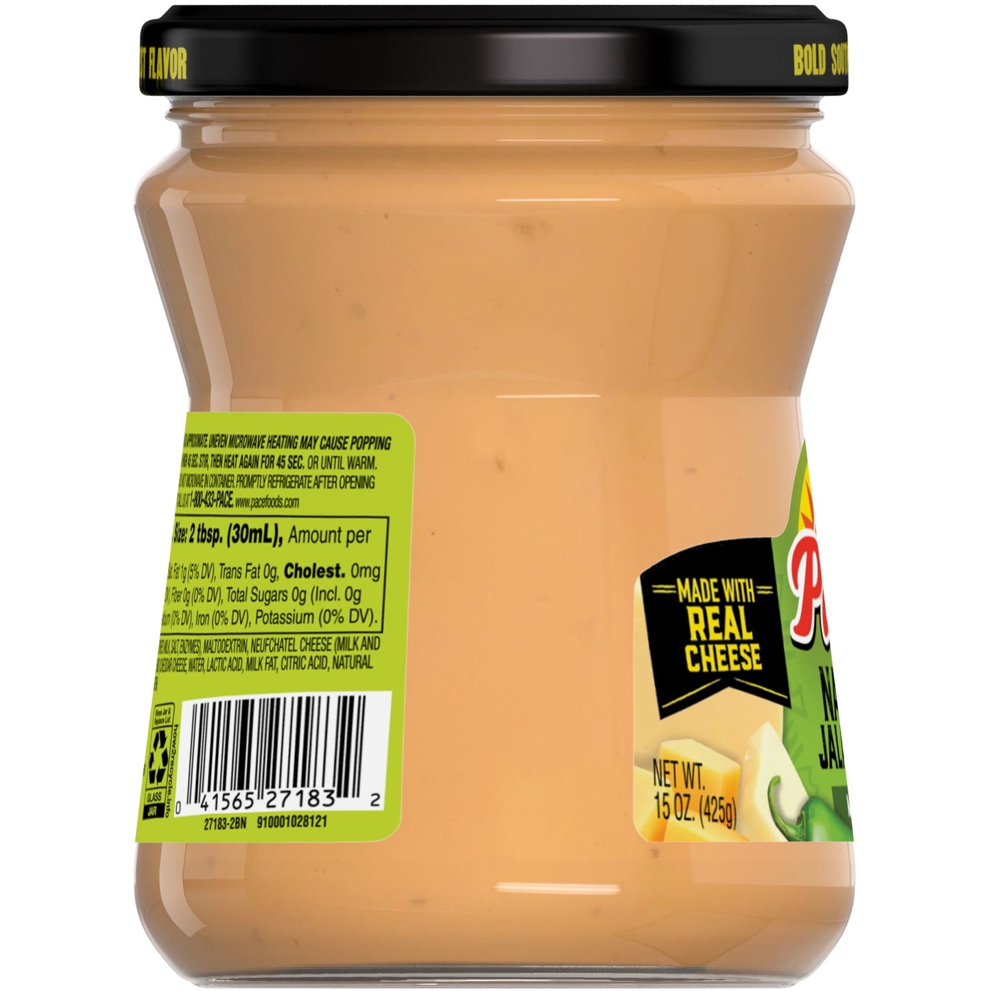 Pace Nacho Jalapeno Queso Dip, Mild, 15 oz Jar