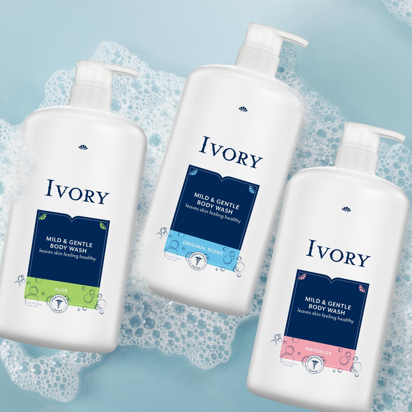 Ivory Mild and Gentle Body Wash, Coconut Scent, for All Skin Types, 35 fl oz