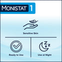 Monistat 1 Day Yeast Infection Treatment for Women, 1 Tioconazole Ointment Applicator