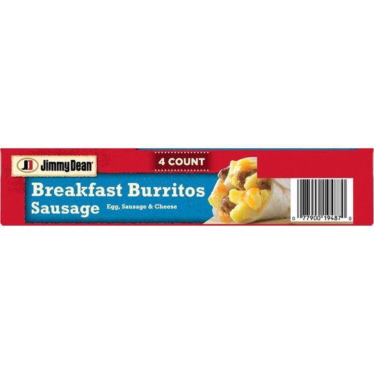 Jimmy Dean Sausage Breakfast Burritos, 4 Count (Frozen)